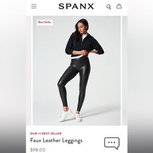 Spanx Faux Leather Leggings